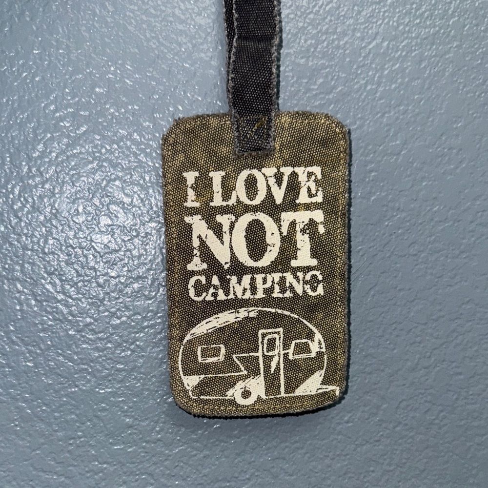 5/$25 Primitives by Kathy Black and White Travel Bag Tag